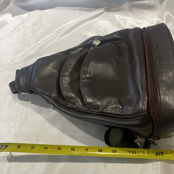 Perlina chocolate brown leather backpack - Picture 11 of 12